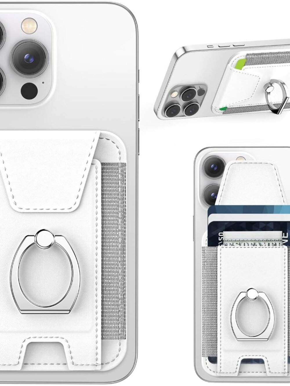 for Magsafe Wallet with Grip, 6-Card Holder; Stronger Magnetic Phone Wallet